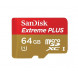 SanDisk Extreme Plus 64 GB microSDXC Class 10/U1 Speicherkarte Schreibgeschwindigkeit bis zu 80 MB/s mit Adapter SDSDQX-064G-U46A-03